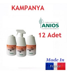 ANIOS Aniospray Quick 12 Adet 1lt 30 Saniyede Etkili Hızlı Yüzey Dezenfektanı ( KDV ve KARGO DAHİL )