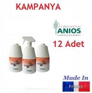 ANIOS Aniospray Quick 12 Adet 1lt 30 Saniyede Etkili Hızlı Yüzey Dezenfektanı ( KDV ve KARGO DAHİL ) ANIOS Aniospray Quick 12 Adet 1lt 30 Saniyede Etkili Hızlı Yüzey Dezenfektanı ( KDV ve KARGO DAHİL )