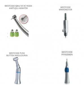 WESTCODE Öğrenci Seti 3 - Işıklı ve İki Yedek Kartuşlu Aeratör + Mikromotor + Push Button Angldruva + Piyasemen