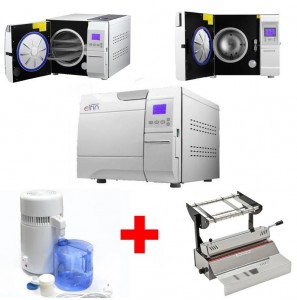 Elfin 22 Lt B Sınıfı Otoklav + Distile Su + Poşet Kapama Cihazı Seal 100